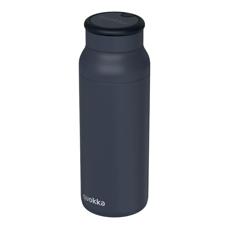 Quokka Echo - Bottiglia in acciaio inossidabile da 690 ml con manico in silicone (nero)