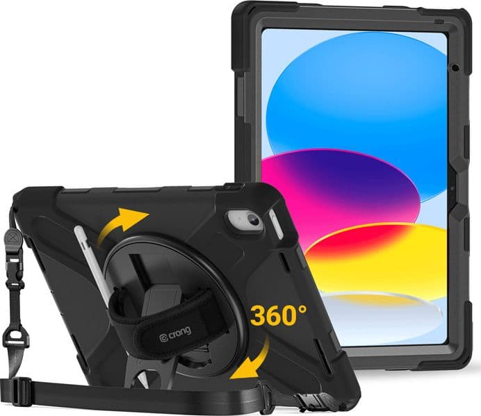 Crong Defender Plus - Custodia blindata per iPad 11" A16 (2025) / 10,9" (2022) (nero)