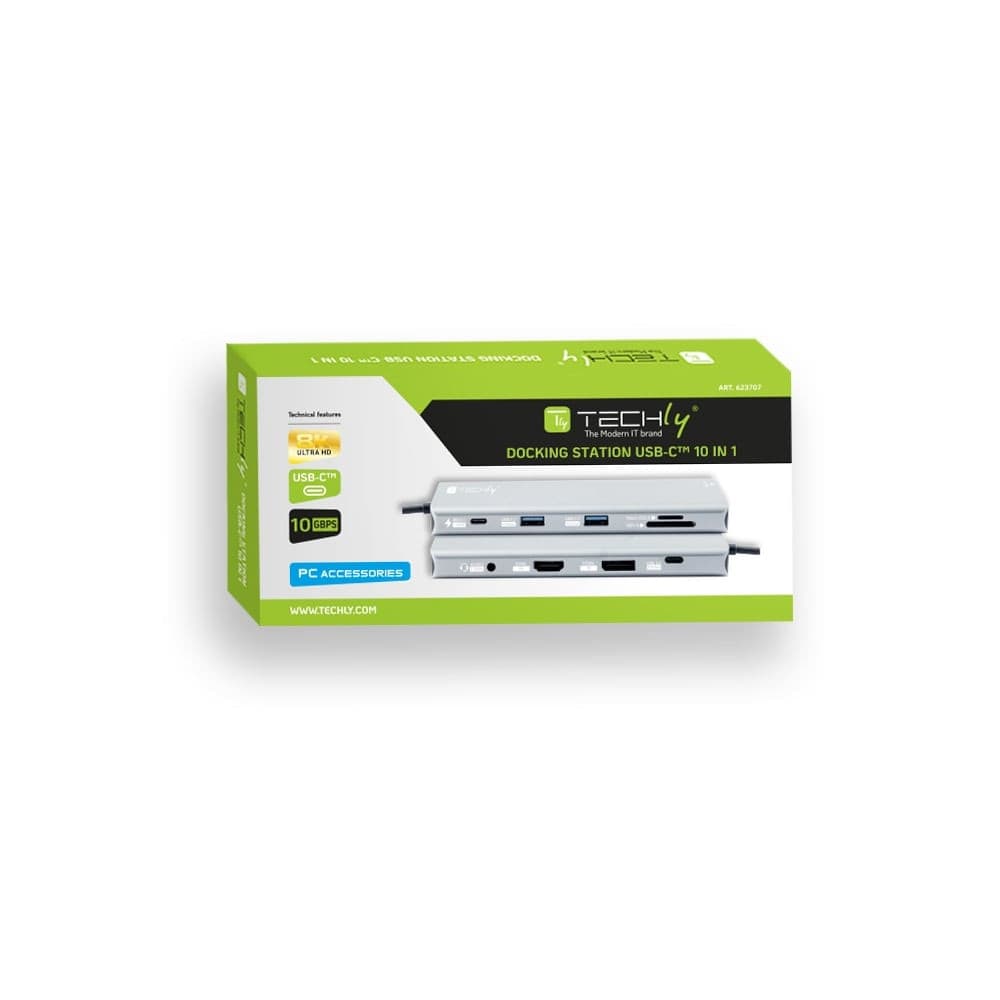 Docking Station 10 in 1 USB-C&trade USB HDMI DP Lettore SD/TF RJ45 2.5G/PD Hub Multiporta - 2