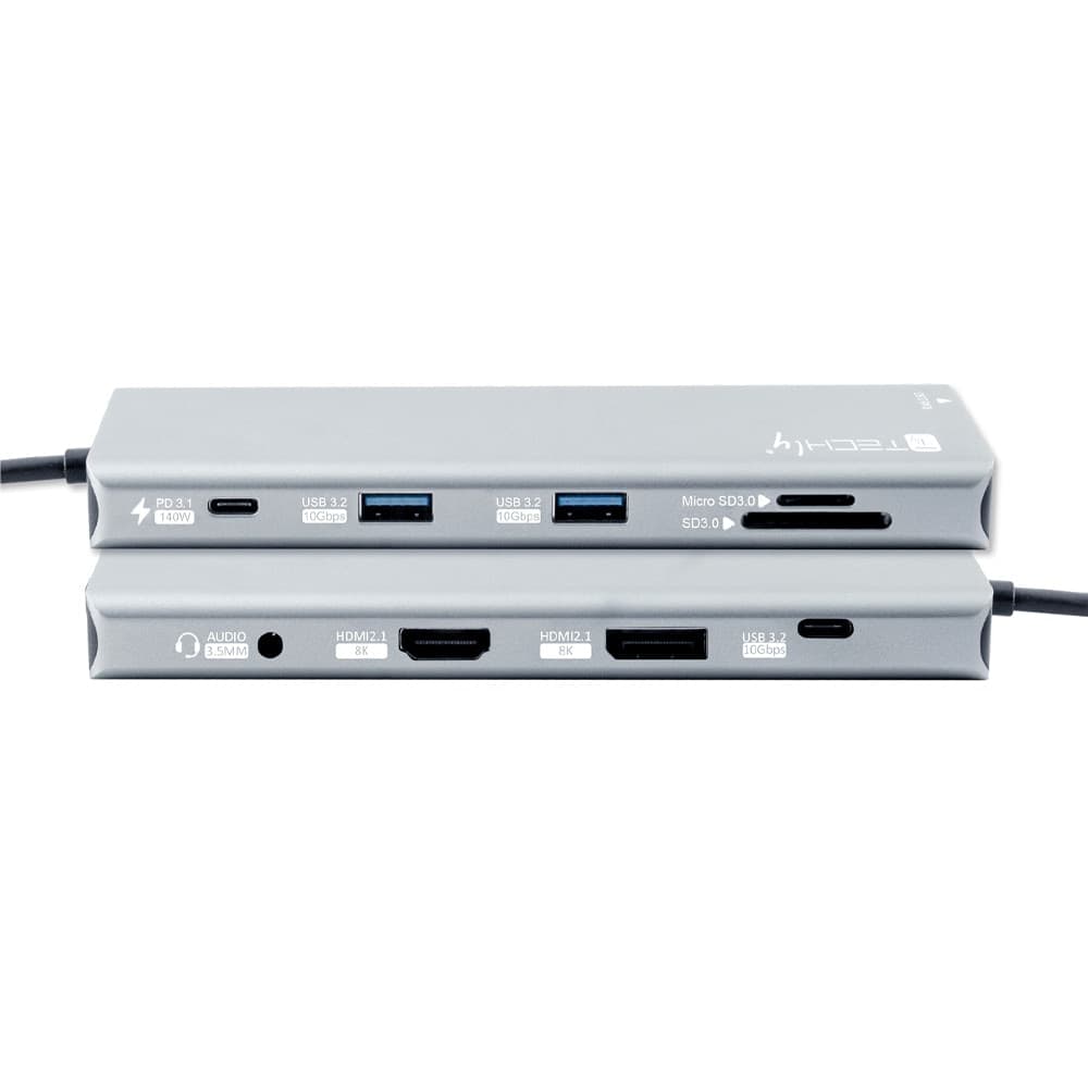 Docking Station 10 in 1 USB-C&trade USB HDMI DP Lettore SD/TF RJ45 2.5G/PD Hub Multiporta - 9