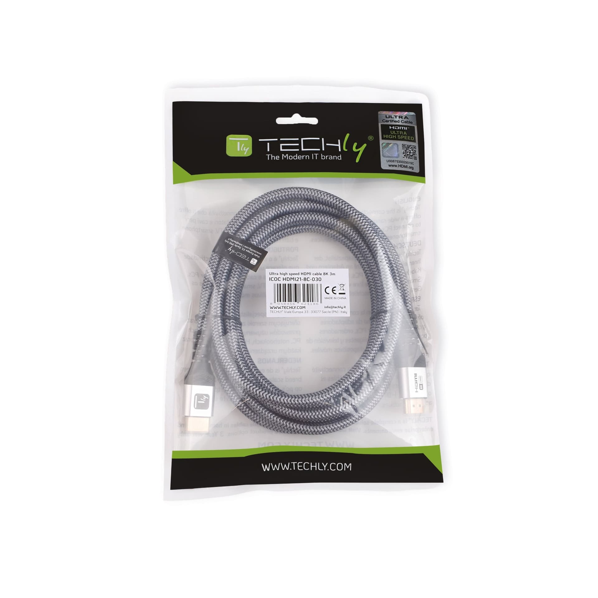 Cavo HDMI&trade Ultra High Speed 48Gbps Maschio / Maschio 8K@60Hz Certificato 3 m - 2