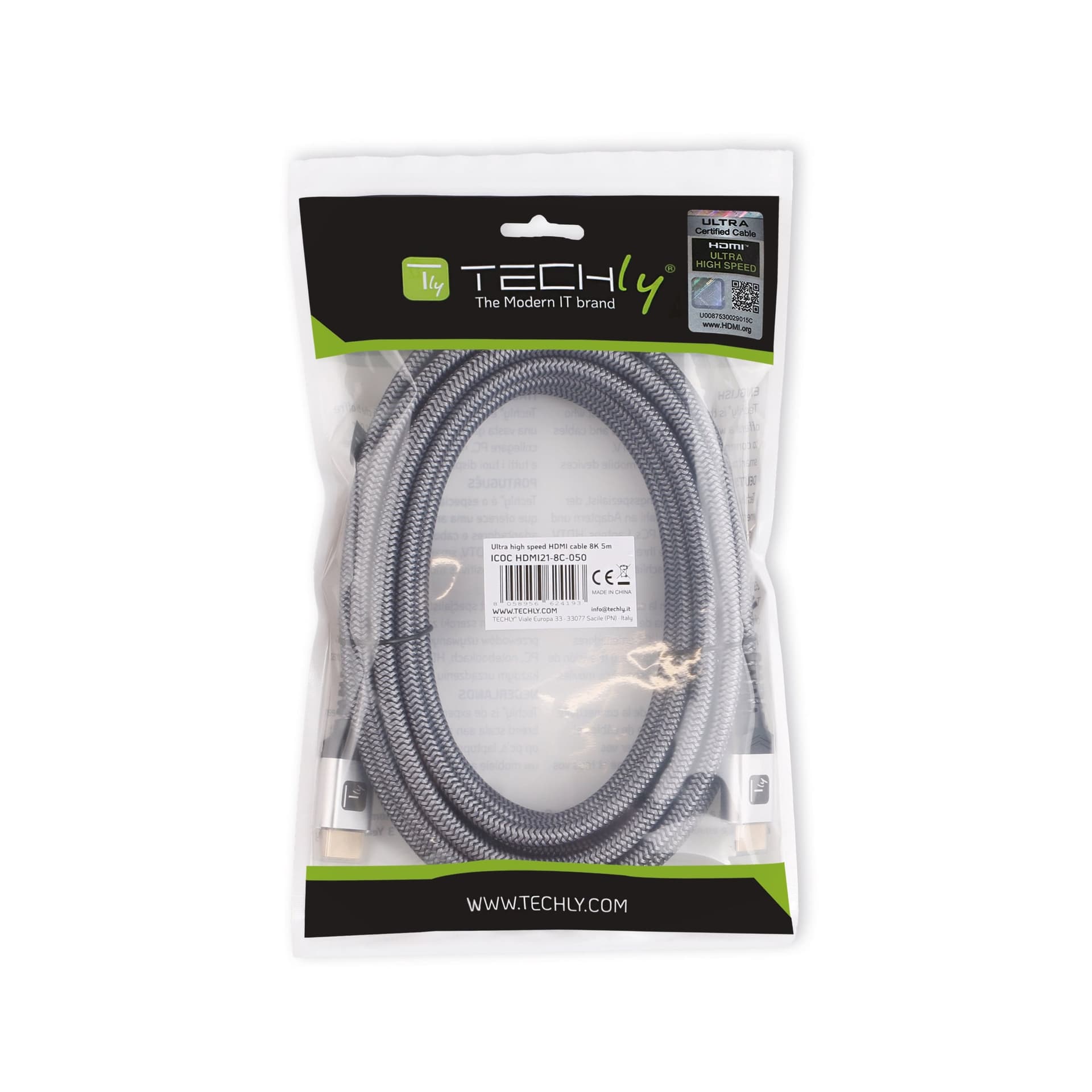 Cavo HDMI&trade Ultra High Speed 48Gbps Maschio / Maschio 8K@60Hz Certificato 5 m - 2