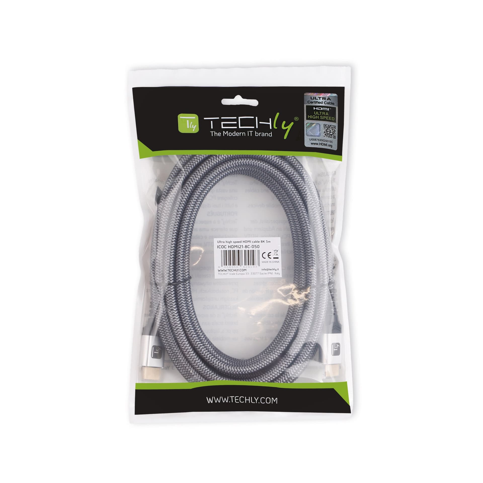 Cavo HDMI&trade Ultra High Speed 48Gbps Maschio / Maschio 8K@60Hz Certificato 5 m - 10