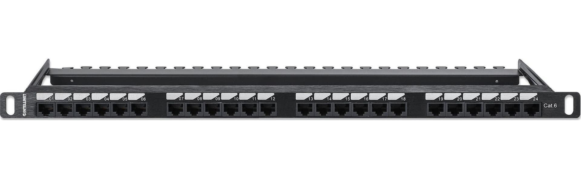 Pannello Patch UTP 24 Posti RJ45 0,5 U Cat. 6 Nero - 3