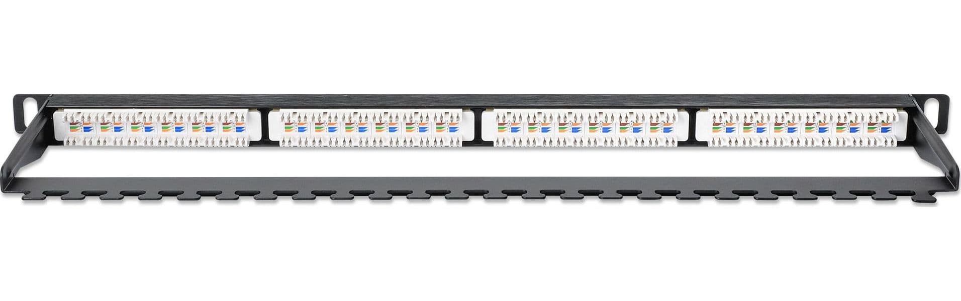 Pannello Patch UTP 24 Posti RJ45 0,5 U Cat. 6 Nero - 4