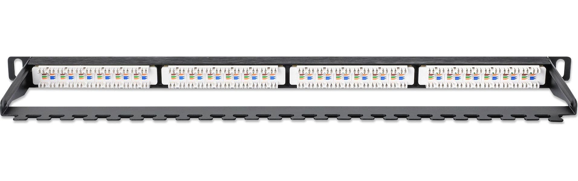Pannello Patch UTP 24 Posti RJ45 0,5 U Cat. 6 Nero - 9