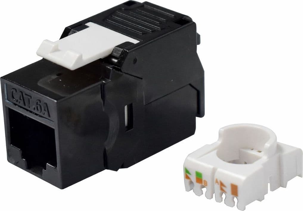Frutto Keystone RJ45 Cat.6A UTP Toolless Nero 3&micro - 7