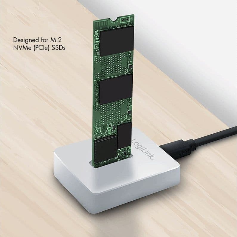Docking Station per SSD M.2 NVMe (PCIe) USB 3.2 Gen 2, Silver - 4