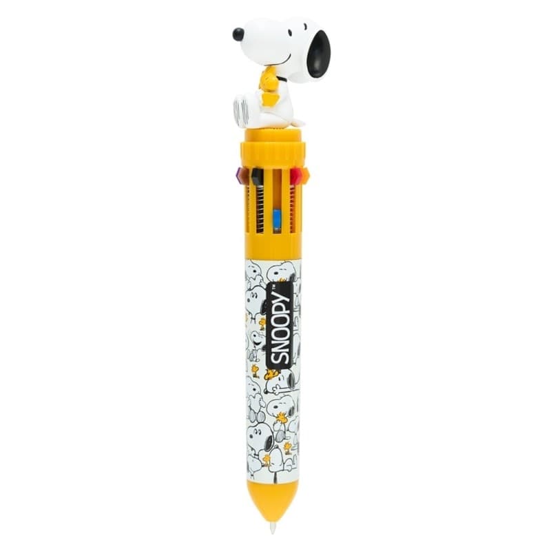 Snoopy - Penna a sfera automatica a 10 colori con personaggio 3D della collezione Lazy Days - 10