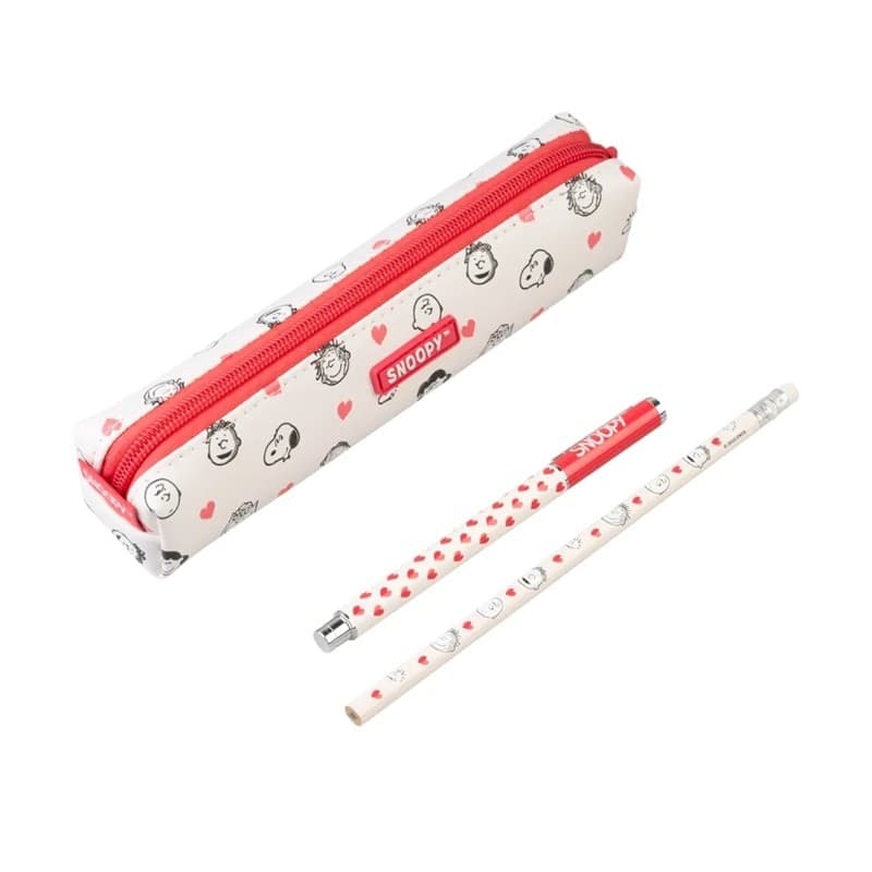 Snoopy - Astuccio con penna e set di matite della collezione Love Season - 8