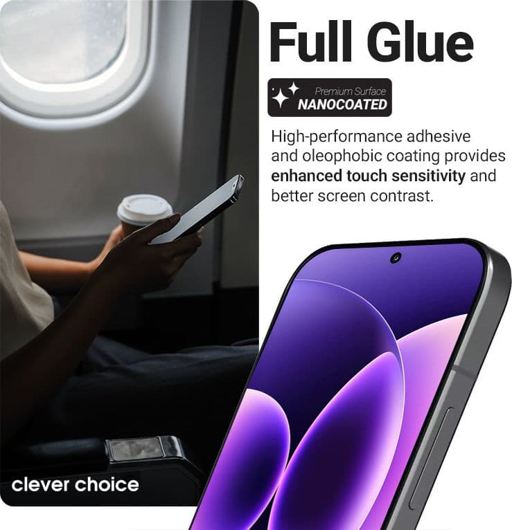 Crong 3D Armour Glass Lite - Vetro temperato Full Glue per Xiaomi 17 - 9
