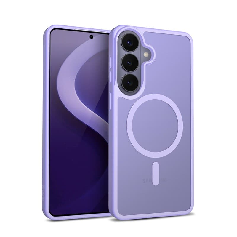 Custodia Crong Hybrid Matte Magnetic - MagSafe per Samsung Galaxy S26 (lavanda) - 7