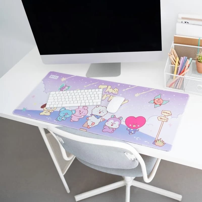 BT21 - Tappetino da gioco/scrivania XXL (80 x 35 cm) - 9