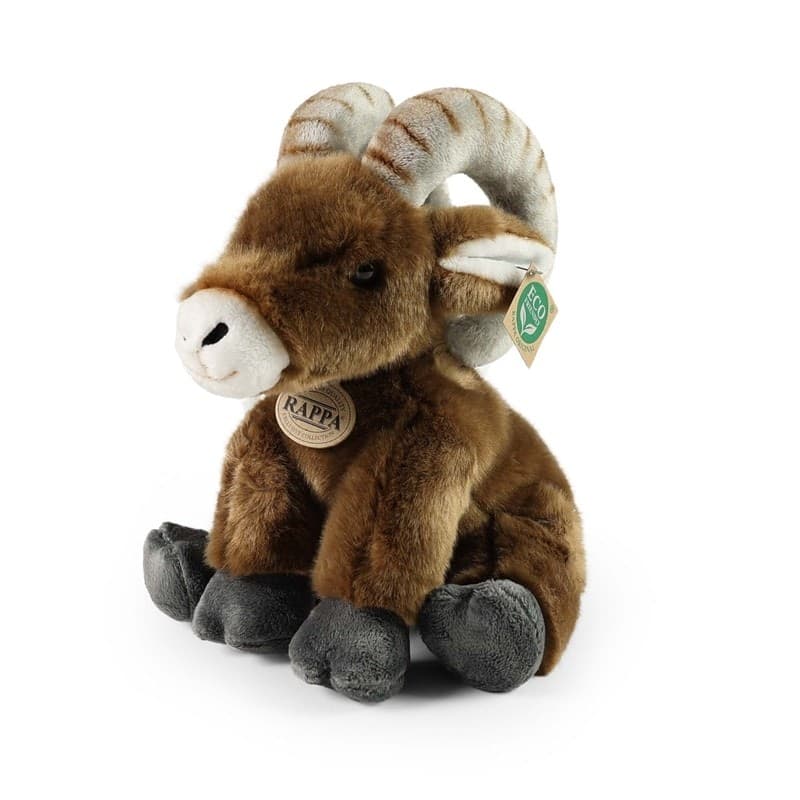 Rappa - Peluche realistico Pecora Bighorn Capra seduta 28 cm Eco-Friendly - 5