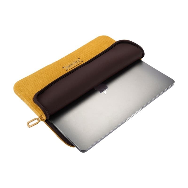 TUCANO Velluto 2 - Custodia per MacBook Pro 14" / Laptop 13" (Giallo) - 14