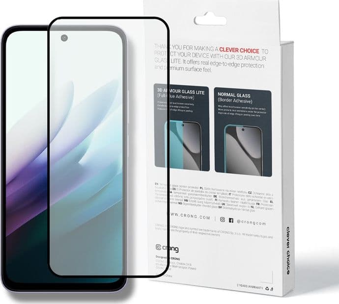 Crong 3D Armour Glass Lite - Vetro temperato Full Glue per Xiaomi Redmi 15 5G - 6