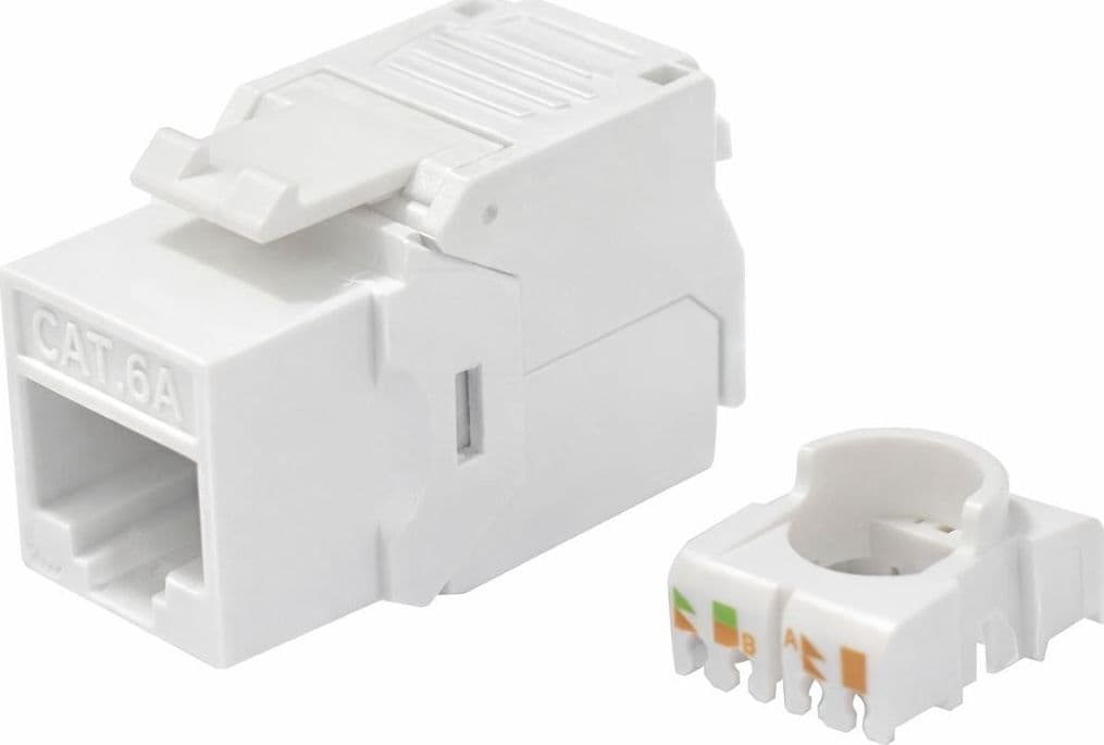 Frutto Keystone RJ45 Cat.6A UTP Toolless Bianco 3&micro - 6