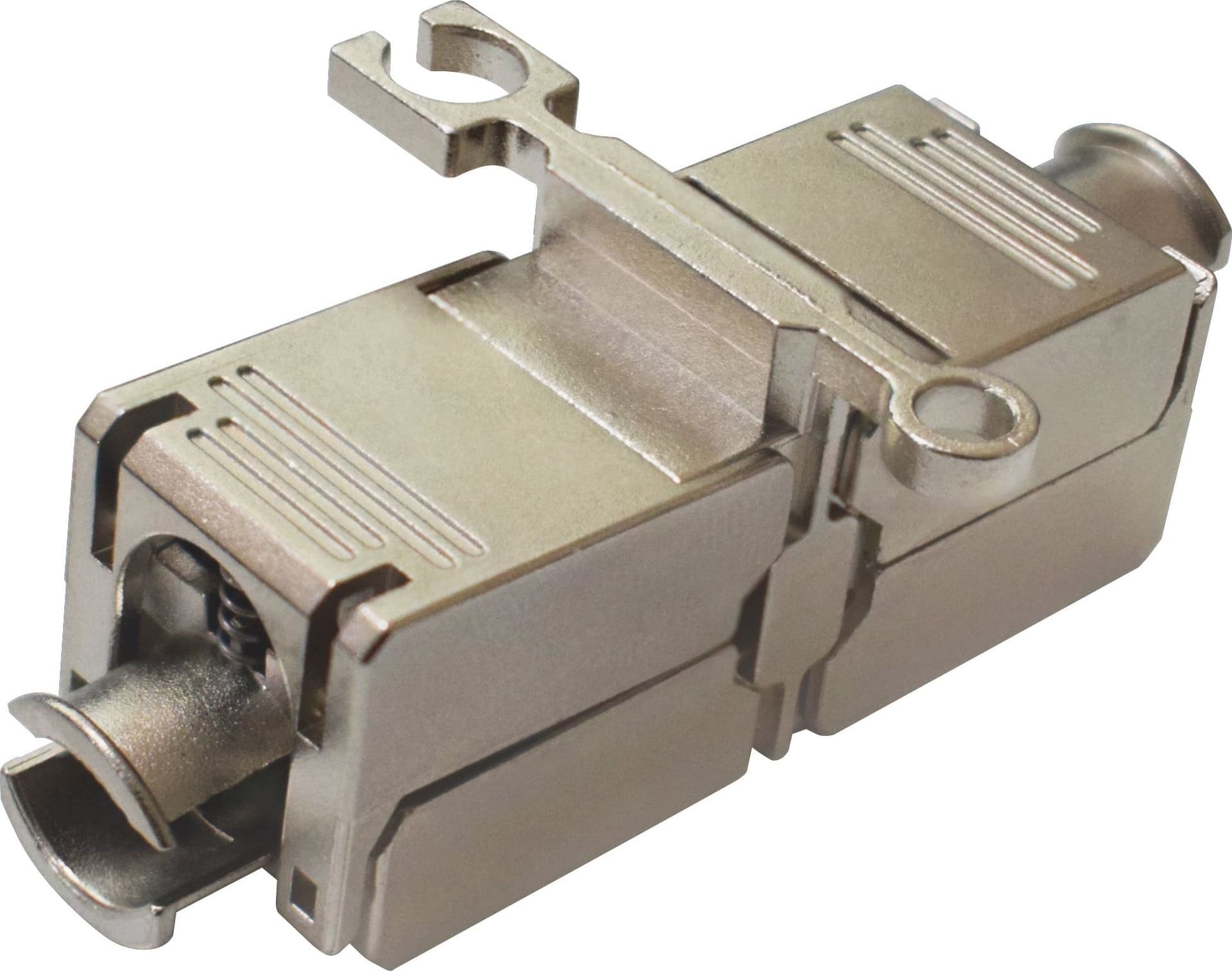 Accoppiatore Modulare Cat.6A RJ45 F/F STP 3&micro Grigio
