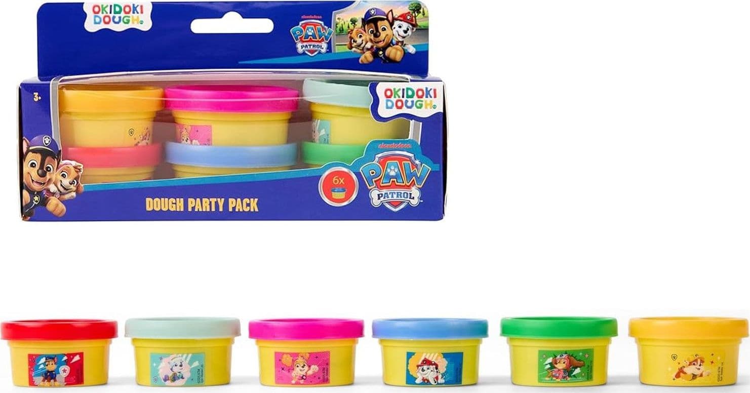 Paw Patrol Pasta da Modellare Pack 6 Vasetti