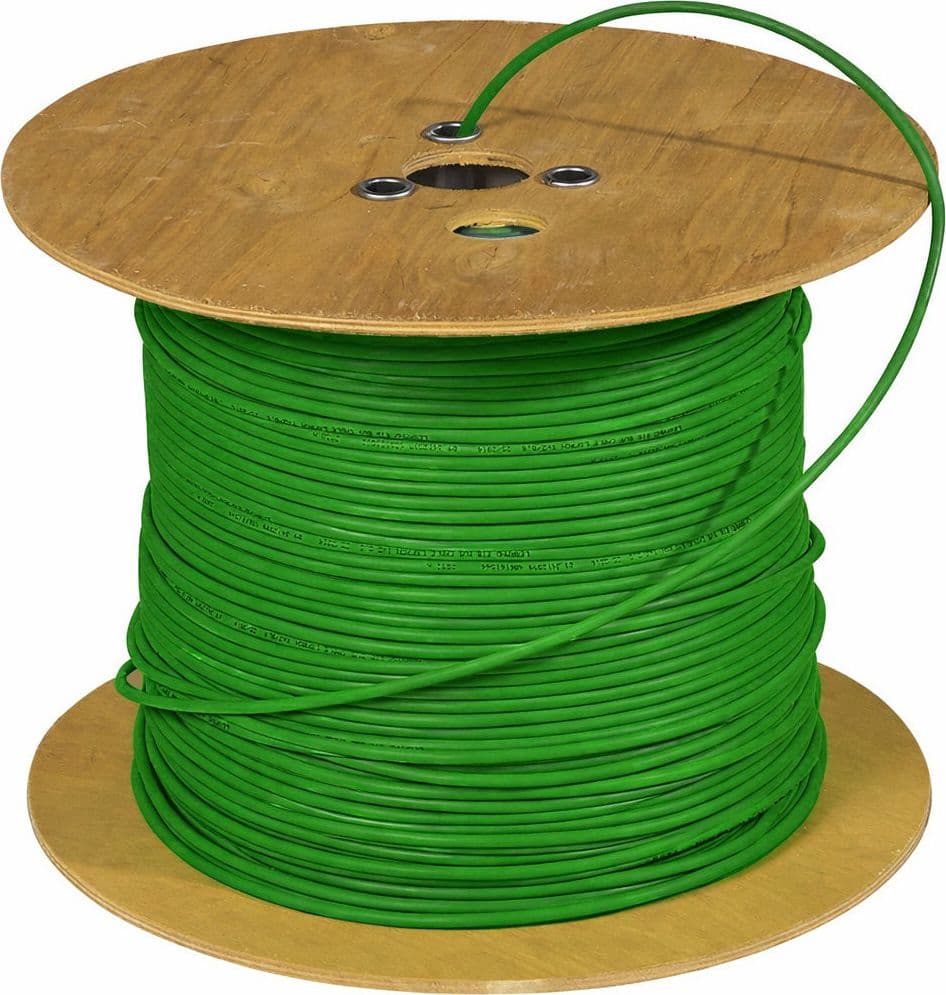 Cavo Cat. 6A Rigido F/FTP LSZH Armato in Matassa 100 m Verde - 4