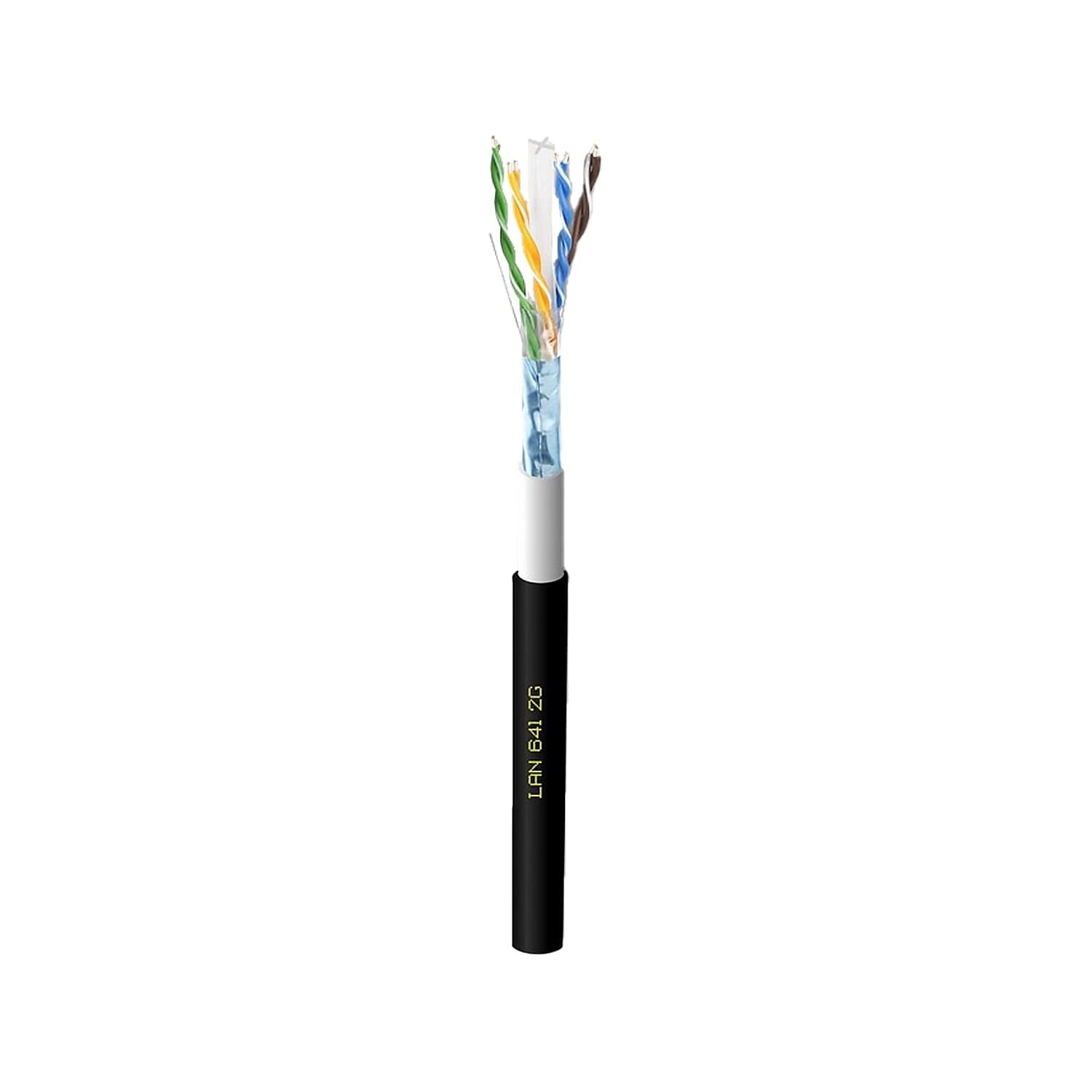 Cavo Cat. 6 Rigido F/UTP Doppia Guaina PVC+PE in Matassa 200 m Nero - 2