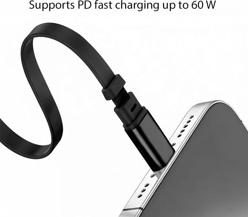 Cavo USB-C&trade Retrattile PD 60W 3A Compatibile Thunderbolt 3/4 1 metro Nero - 9