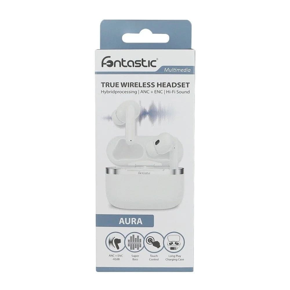Cuffie Auricolari BT 5.4 TWS con Hybrid ANC + ENC 6 Microfoni Custodia USB-C&trade e Ricarica Wireless Bianco - 2