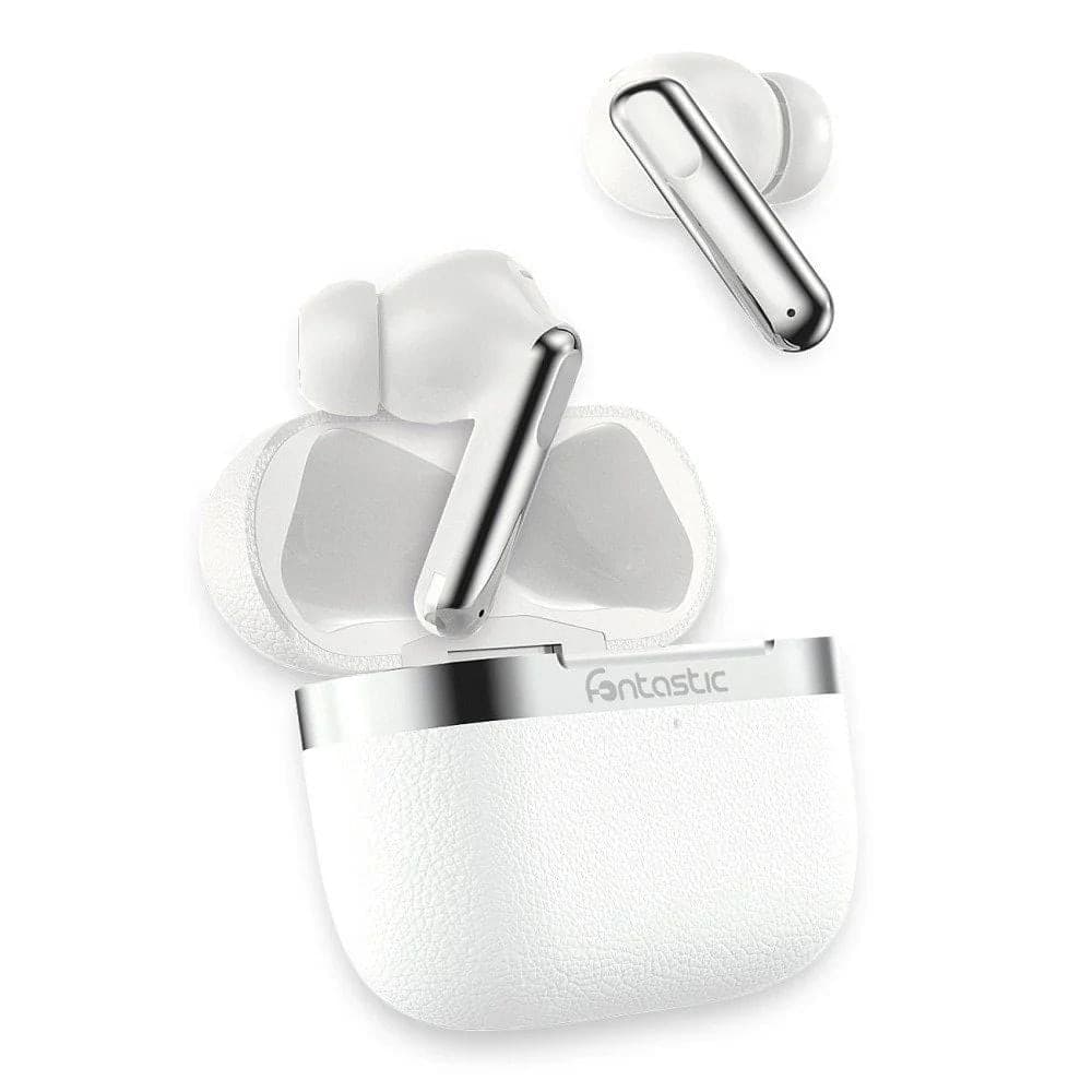 Cuffie Auricolari BT 5.4 TWS con Hybrid ANC + ENC 6 Microfoni Custodia USB-C&trade e Ricarica Wireless Bianco - 3