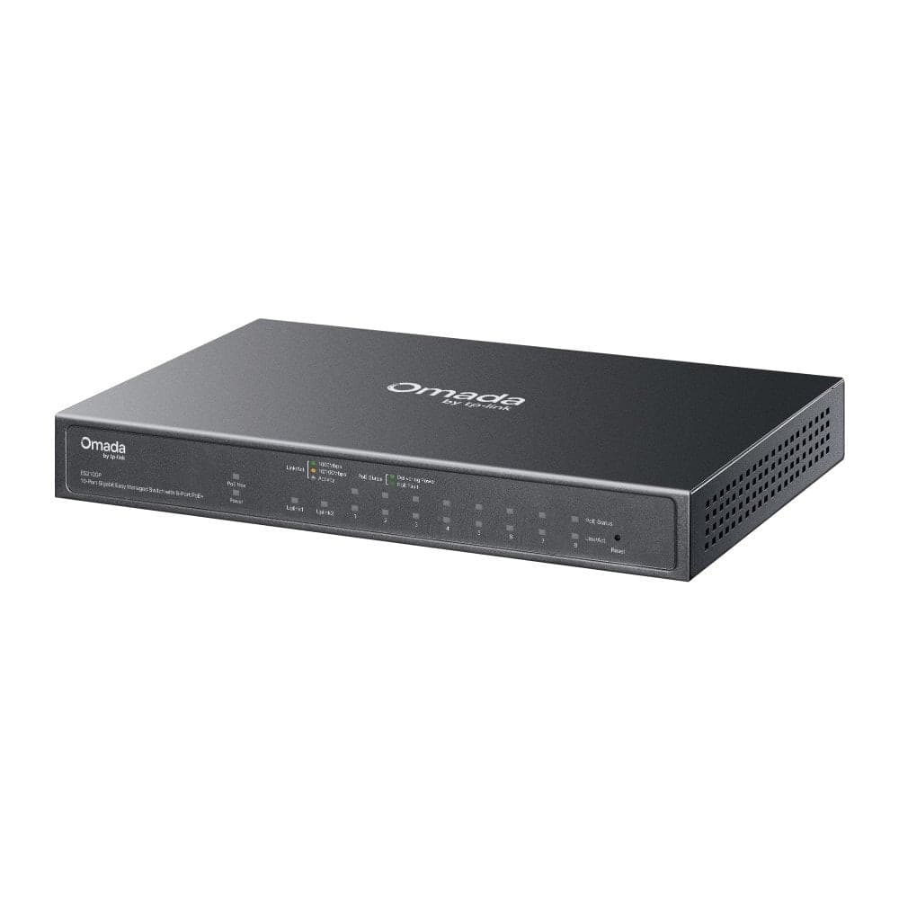 Switch 10 Porte Gigabit Easy Managed con 8 Porte PoE+, 1 SFP/RJ45 Combo, ES210GP - 4