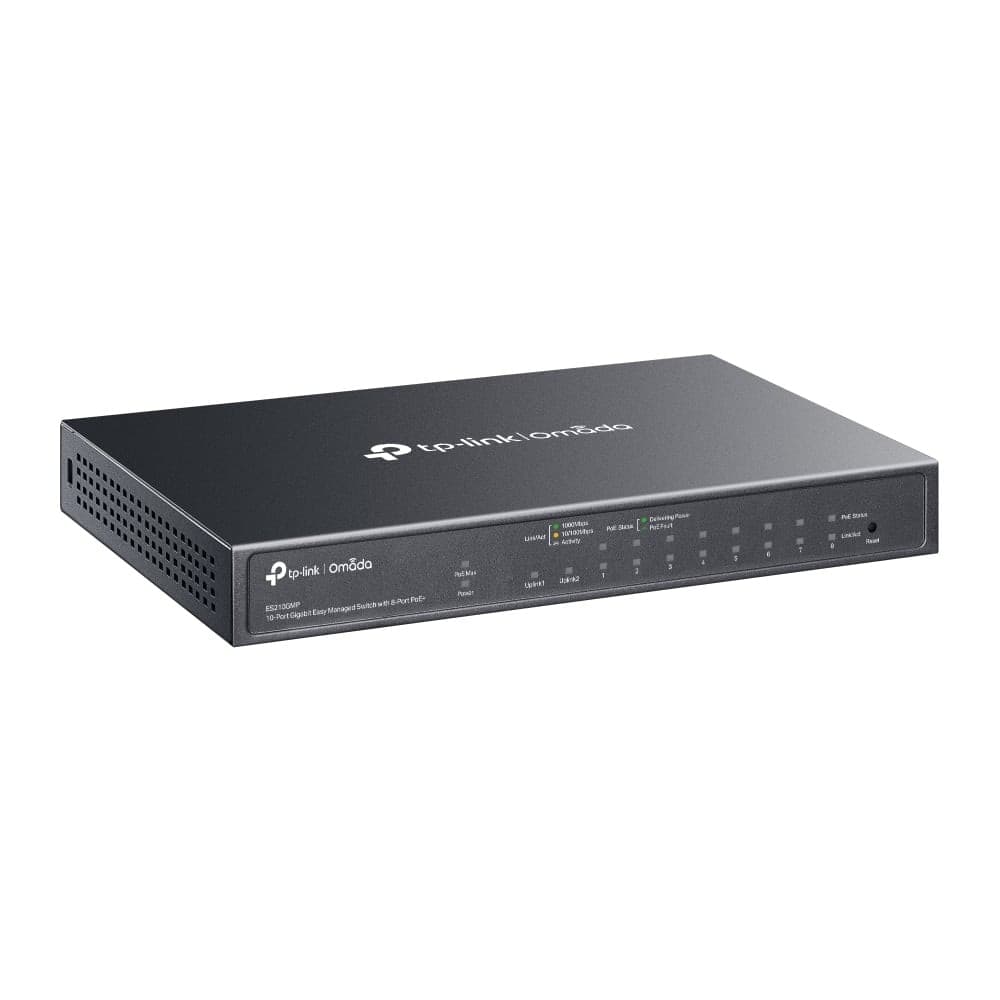 Switch 10 Porte Gigabit Easy Managed con 8 Porte PoE+, 1 SFP, 123W, ES210GMP - 4