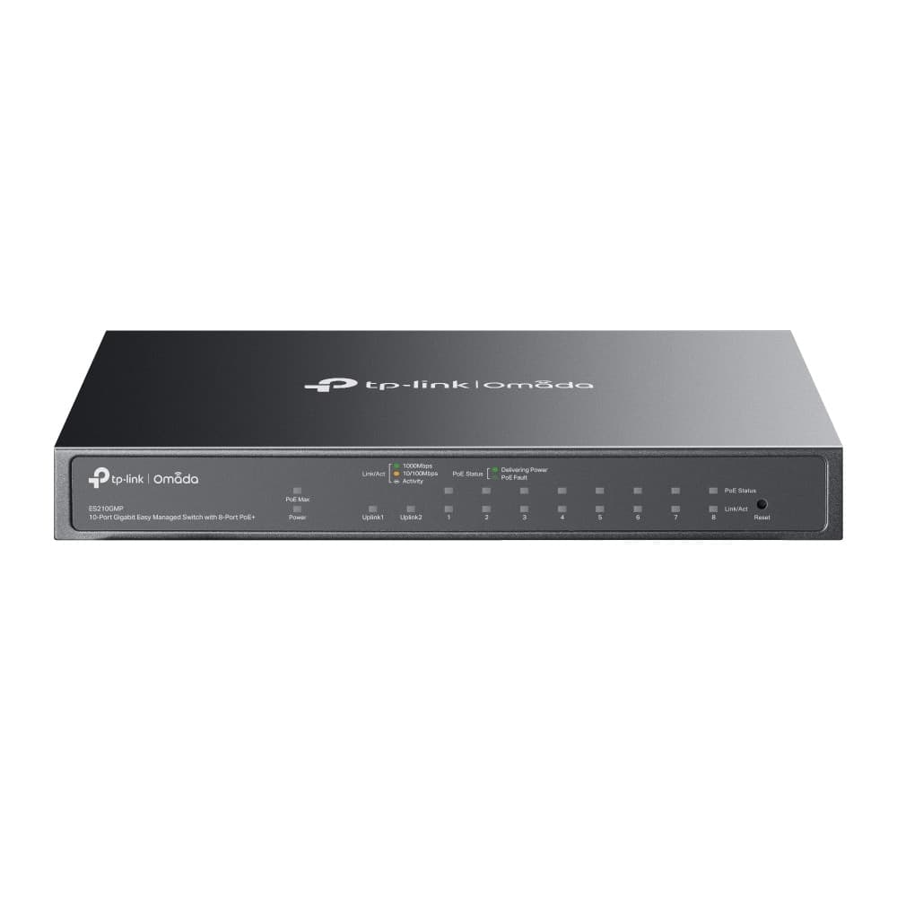 Switch 10 Porte Gigabit Easy Managed con 8 Porte PoE+, 1 SFP, 123W, ES210GMP - 9
