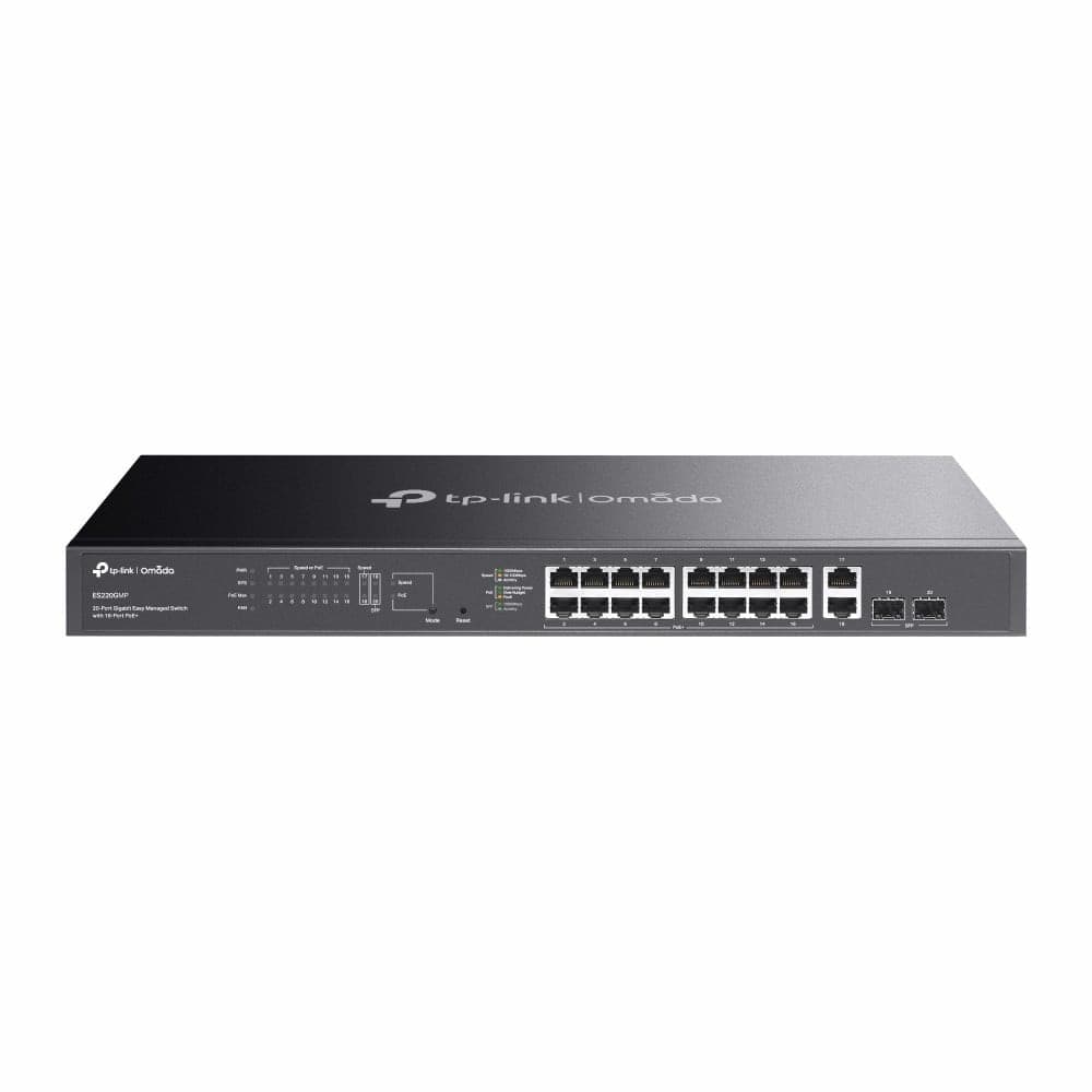 Switch 20 Porte Gigabit Easy Managed con 16 Porte PoE+ e 2 SFP, 250W, ES220GMP - 3