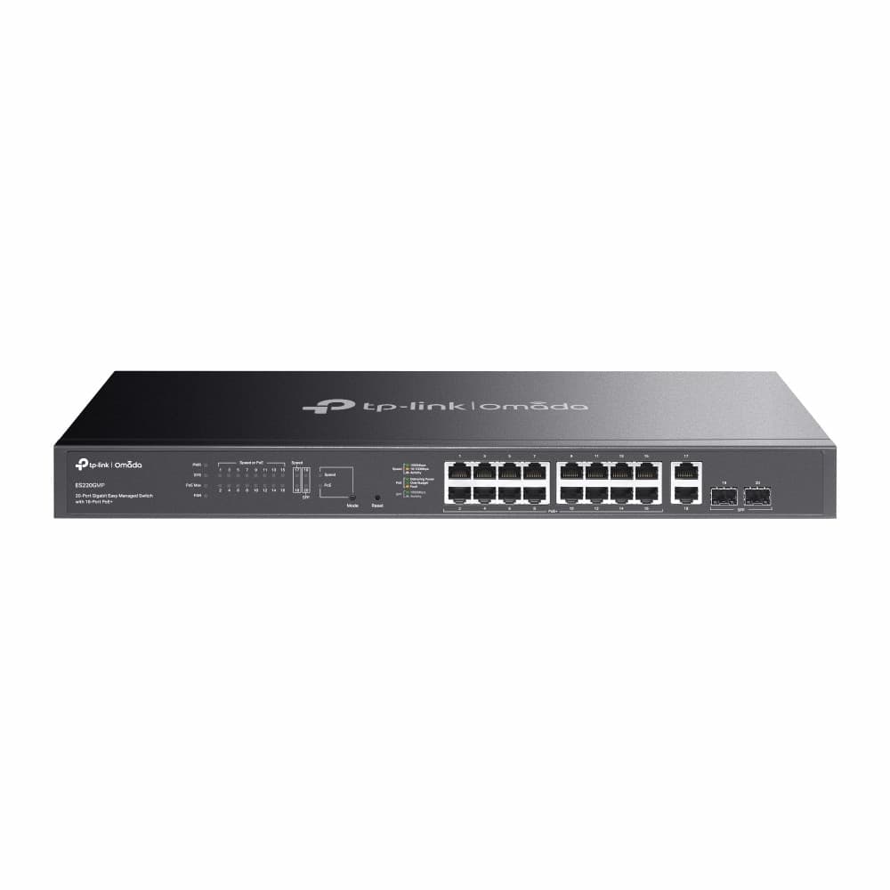 Switch 20 Porte Gigabit Easy Managed con 16 Porte PoE+ e 2 SFP, 250W, ES220GMP - 7