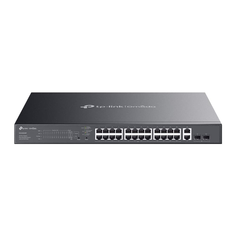Switch 28 Porte Gigabit Easy Managed con 24 Porte PoE+, 2 SFP, 384 W, ES228GMP - 10