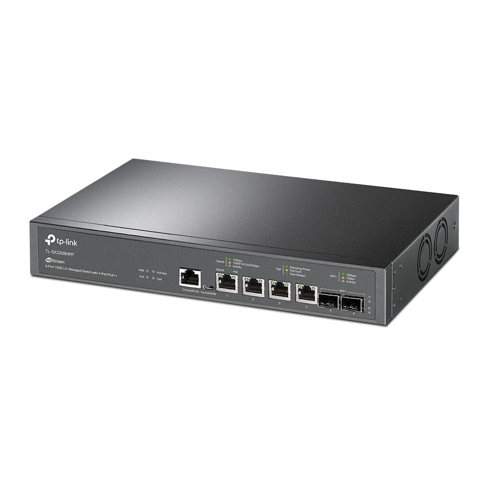 Switch Managed L2+ con 2 Porte 10 GE SFP+ e 4 Porte 10GE PoE++ Jet Stream, TL-SX3206HPP - 7