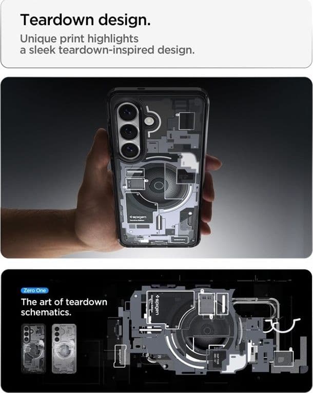 Spigen Ultra Hybrid Mag MagSafe - Custodia per Samsung Galaxy S26 (Zero One Black) - 18