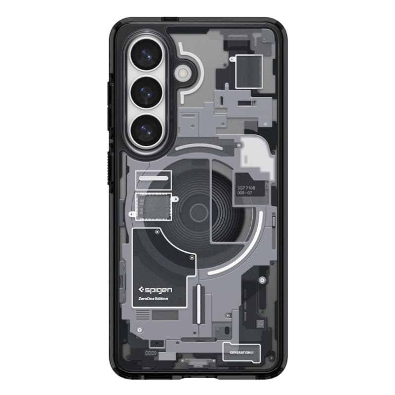 Spigen Ultra Hybrid Mag MagSafe - Custodia per Samsung Galaxy S26 (Zero One Black) - 3