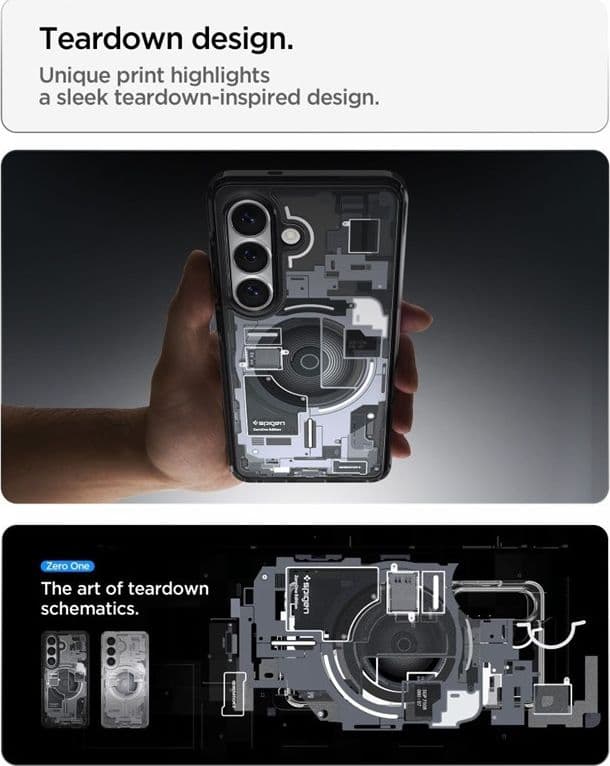 Spigen Ultra Hybrid Mag MagSafe - Custodia per Samsung Galaxy S26 (Zero One Black) - 8