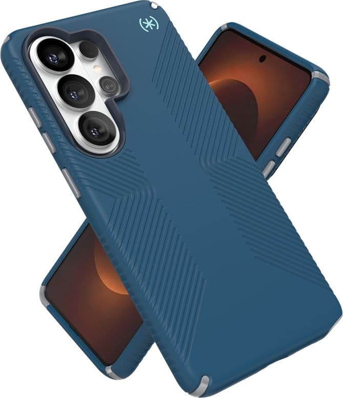 Speck Presidio2 Grip Magnet - Custodia MagSafe per Samsung Galaxy S26 Ultra (Deep Sea/Argento metallizzato/Blu magico) - 10