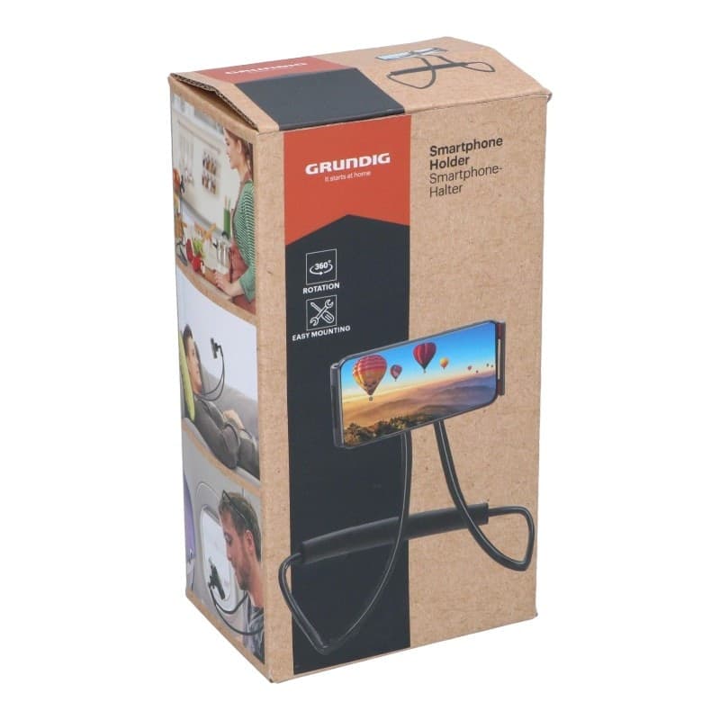 Grundig - Supporto flessibile e regolabile per smartphone (nero) - 2