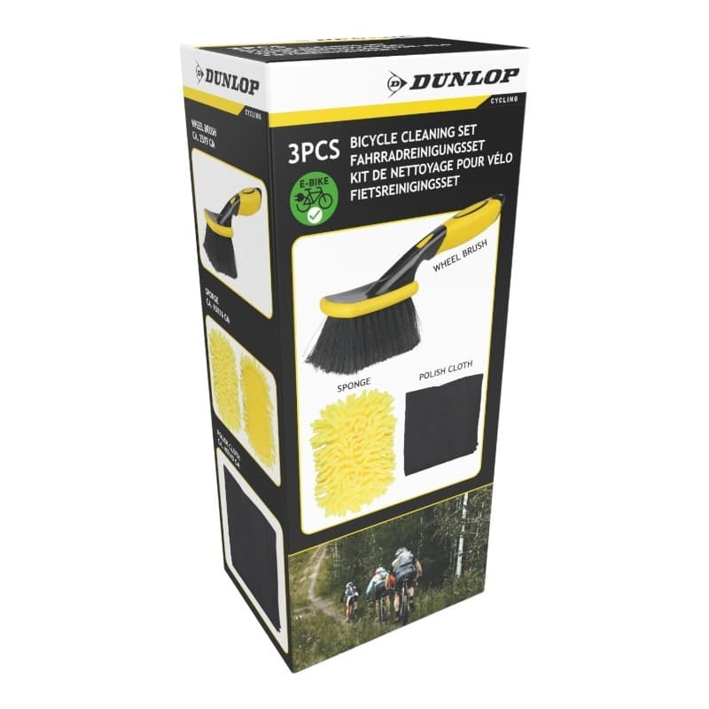 Dunlop - Kit per la pulizia della bici (3 pezzi) - 3