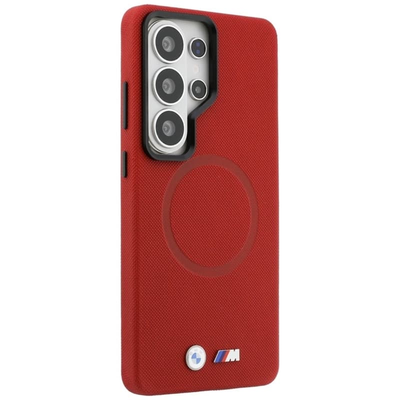 Custodia MagSafe con logo in metallo BMW M per Samsung Galaxy S26 Ultra (rossa) - 4
