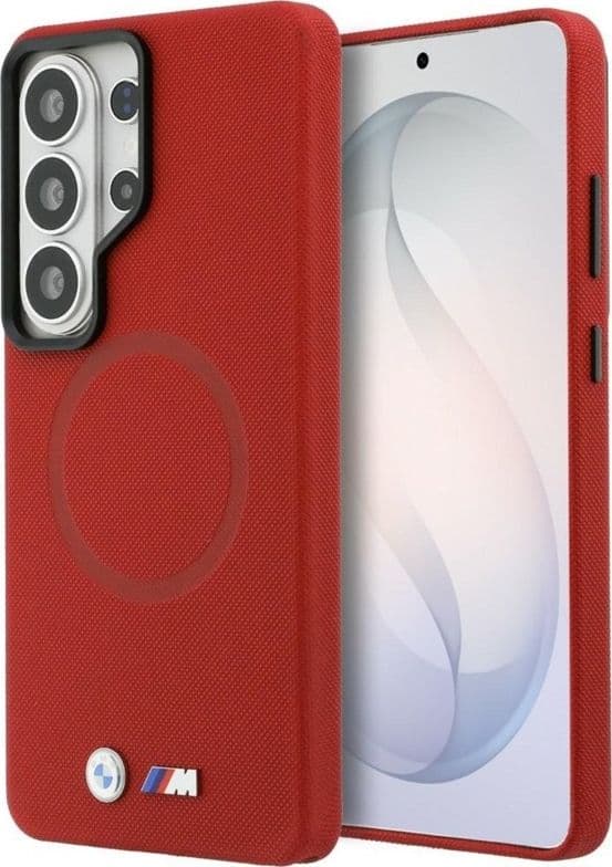 Custodia MagSafe con logo in metallo BMW M per Samsung Galaxy S26 Ultra (rossa) - 9