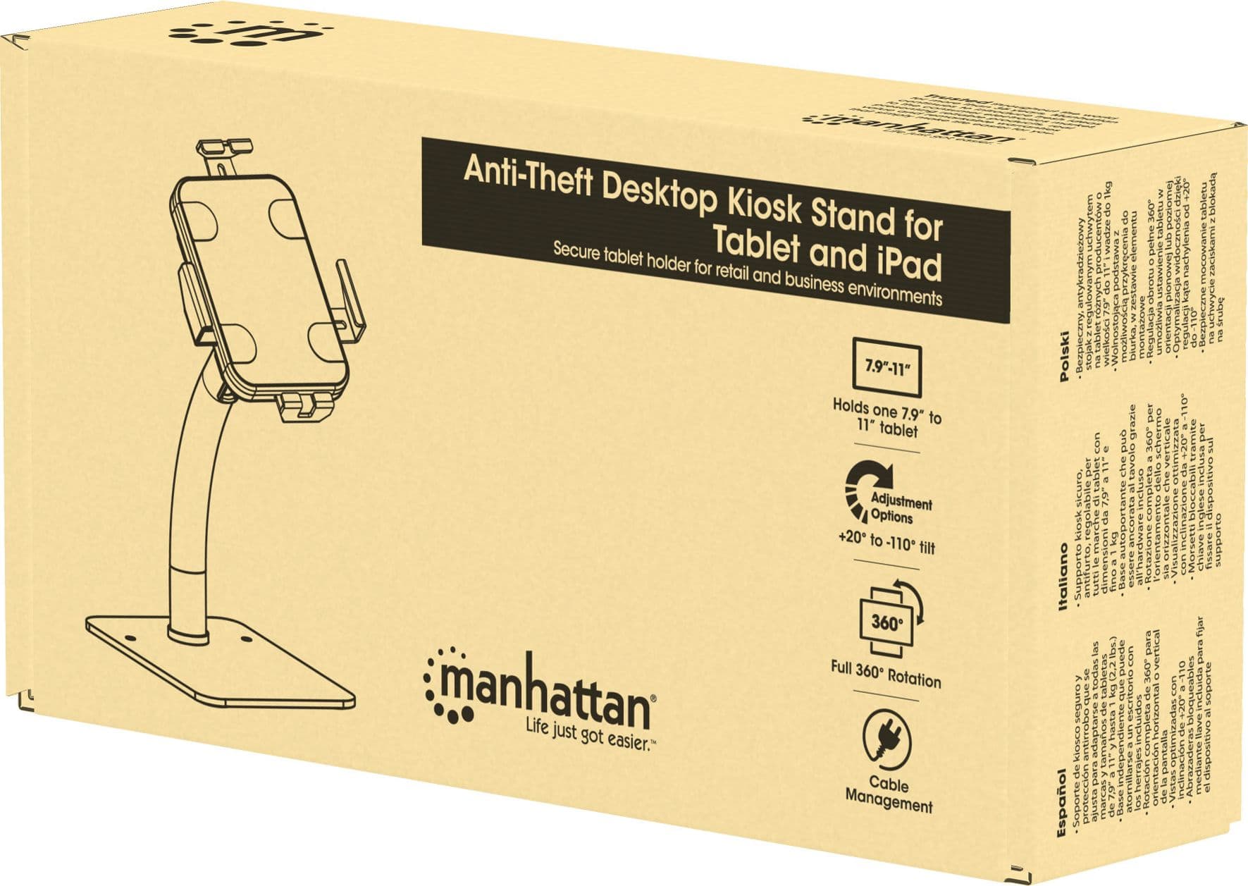 Supporto da Banco Antifurto per Tablet 7,9-11'' con Rotazione 360&deg - 8