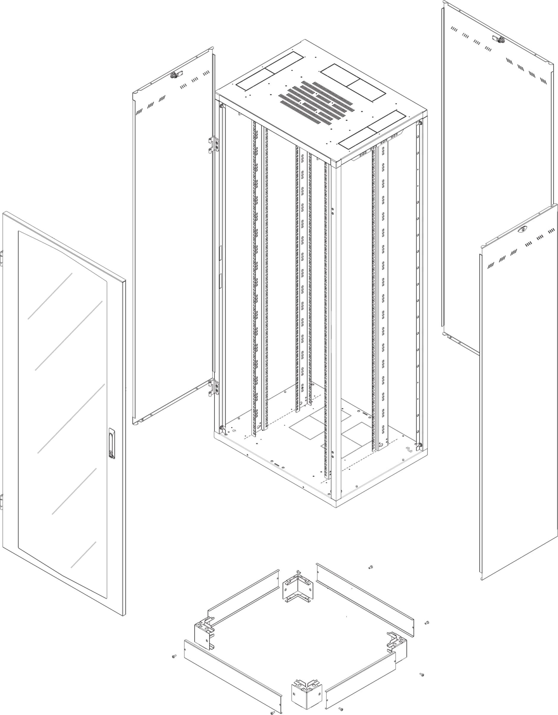 Armadio Rack NextGen 19'' 800x600 33U Nero - 2