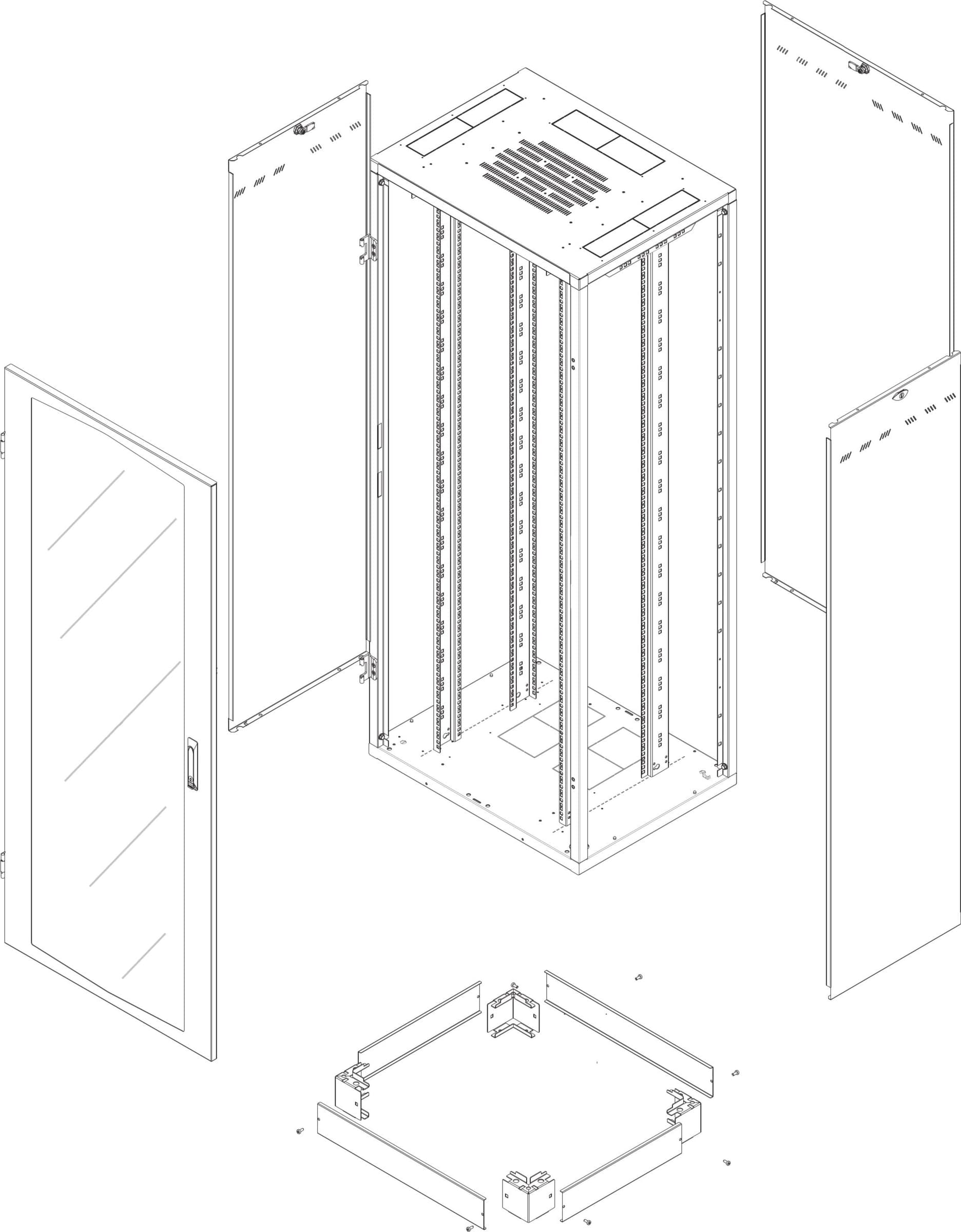 Armadio Rack NextGen 19'' 800x600 33U Nero - 7