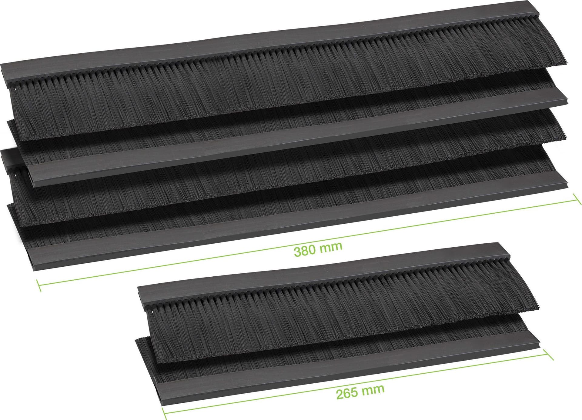 Spazzole Ingresso Cavi per Armadio Rack Due da 265 mm e Quattro da 380 mm - 8