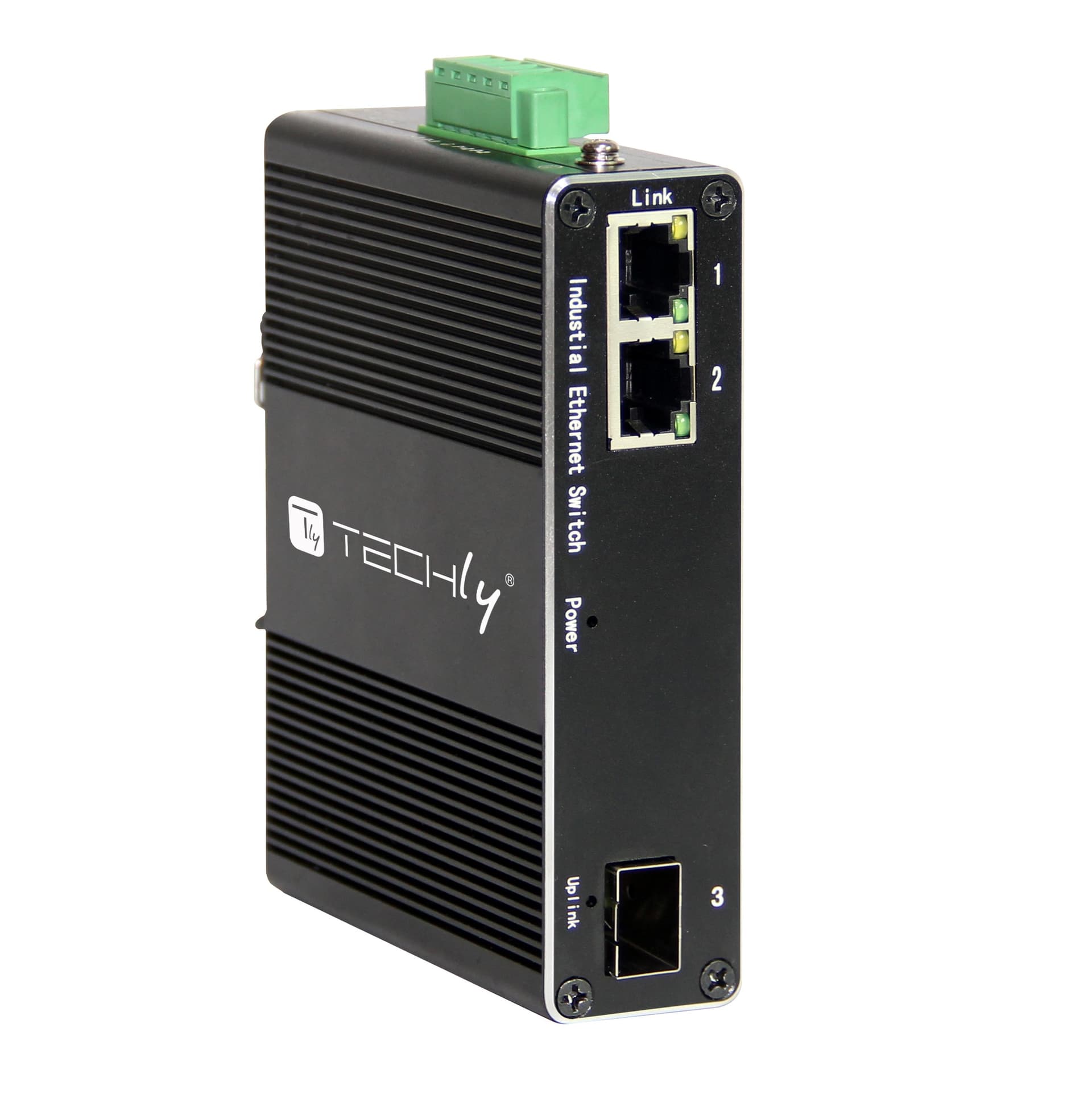 Convertitore Ethernet Industriale Gigabit 2 porte RJ45 a 1 porta SFP Non Gestito - 5