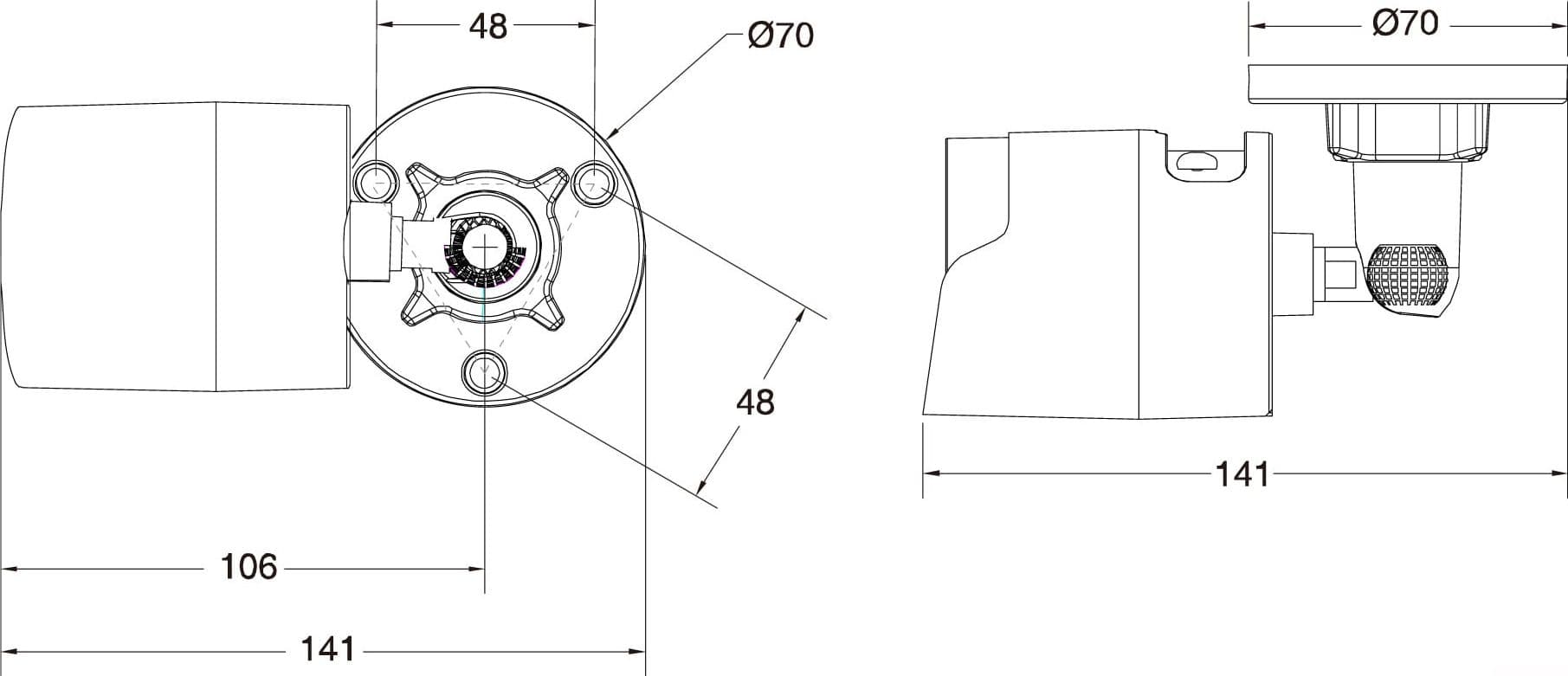 Telecamera IP Bullet IR H.265 da 5MP Rilevamento Basato su AI, DGM5103A - 2