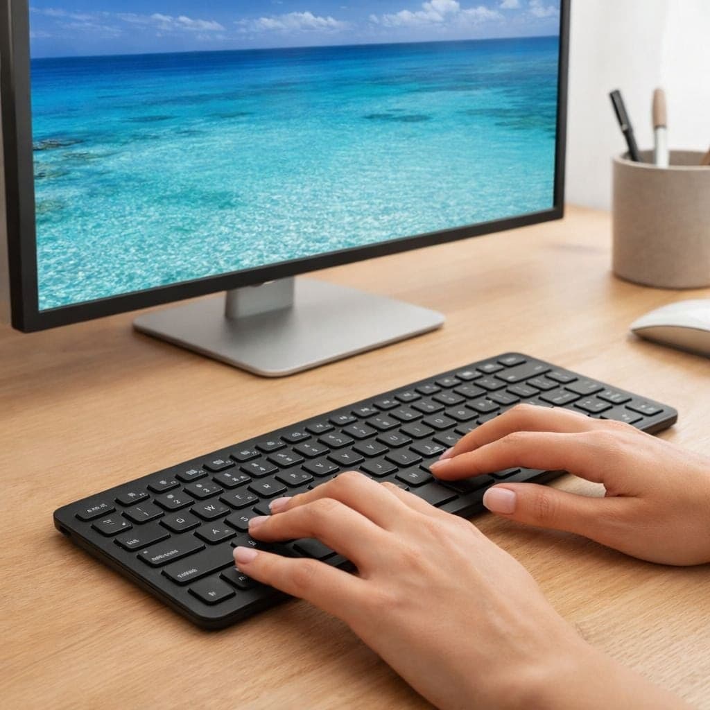 Tastiera Ultrasottile Wireless 2,4 Ghz Nero - 3